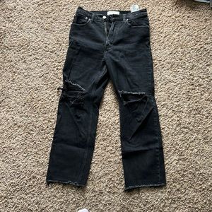 Abercrombie & fitch black mom jeans